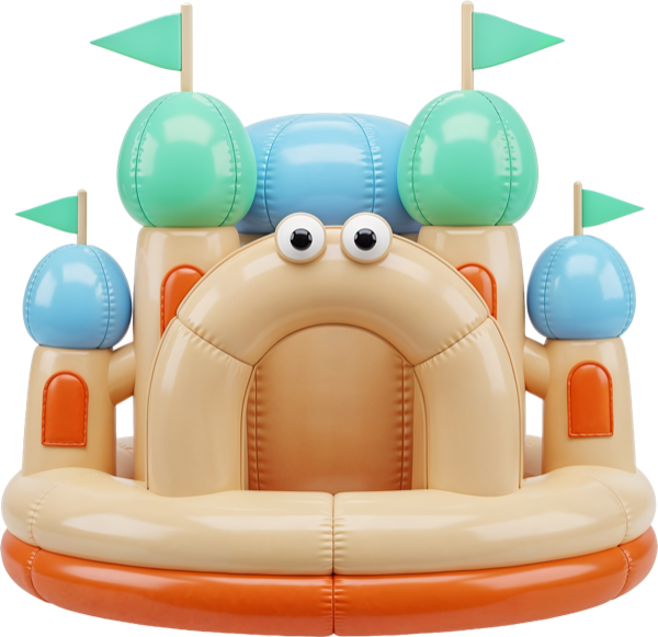 Inflatable bouncy castle
