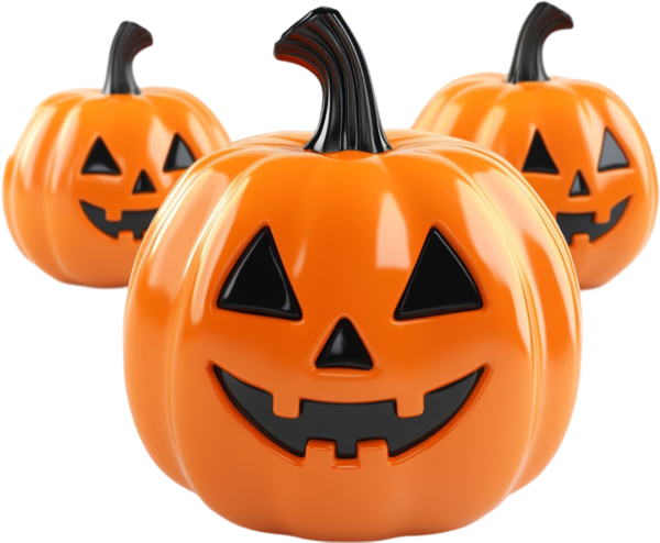 Carved Halloween jack-o'-lanterns